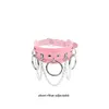 Pendant Necklaces Pink Sexy Trendy Rock Gothic Collar Necklaces Jewelry Gothic Leather Heart Rivets Harajuku Punk Choker Necklace for Women GiftL2403L2403