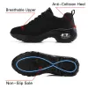 Shoes Women Tennis Shoes Air Cushion Sports Shoes High Heels Mesh Slipon Female Sock Footwear Outdoor Thick Bottom Women Sneakers