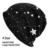 Berets Black Universe Mask Beanies Knit Hat And White Galaxy Moon Stars Patterned Cafelab Witch Magic Space