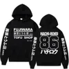 Anime başlangıç ​​D Mazda Rx7 Baskı Hoodies Erkek Kadın JDM Otomobil Kültürü Kişilik Sokak Giyim Büyük Boy Sıcak Polar Sweatshirt