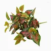 Decorative Flowers Coffee Shop Decor Artificial Green Plants Fake Flower Plastic Red Perilla Leaves El Decoration Simulation Plant Leaf