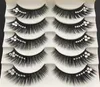 5 Pairs Latin Makeup False Eye Lashes Extension Party Cosplay Halloween Long Thick Natural Eyelash Color Glitter Shimmery Dance Ey4168592