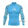 Roupa de banho feminina masculina rash guard manga longa t-shirts dos desenhos animados surf mergulho terno proteção uv apertado maiô roupas