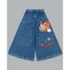 メンズジーンズJNCOバギーY2Kメンズヒップホップポケットブルーヴィンテージデニムパンツハラジュクゴシックワイドズボンスケートボードウィンター01 157