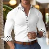 Koszulki męskie Wzór koszuli z nadrukiem 3D z długim rękawem odzież z długimi rękawami Plus Daily Designer