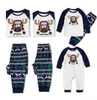 Ny design söt älg tryckt julpyjamas matchande familj pajamas bagby barn sömnkläder män kvinnor pyjamas föräldrar par sover3474848