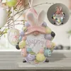 Dekorativa figurer Easter Gnome Decoration Figur med lätt nyckfull fjäder för skrivbord eller trädgårdsharts dvärg