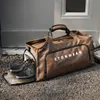 Frauen Männer Luxus Männer Leder Sporttasche Sport Fitness Gepäck Handtasche Große Kapazität Reise Reise Tragen Auf Schulter Duffel Pack männlichen Tasche Für Mädchen Jungen Rucksäcke