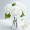 High-end 21 inch Real Touch Hydrangea Artificial Flowers Latex Faux Hydrangea Flowers for Wedding Bouquet Home Decor