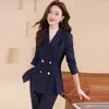 Frauen Zwei Stück Hosen Kleine Anzug Outfit Herbst Und Winter Koreanische Dünne Casual Jacke 2024 High Sense Professionelle Maßgeschneiderte