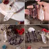 Chains Natural White Quartz Double Point Pendant 8Mm Amethysts Crystal Beads Knot Handmade Necklace Women Chakra Healing Jewelry Dro Dhc2D