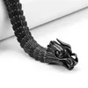 Bangle Retro Dragon Scandinavian Link Chain Armband för män som styr kran kölpunk rostfritt stål smycken viking fahion 240319