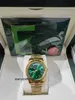 Mens Watch Ro lx Top with Original Luxury Fashion Quality Yellow Gold Green Diamond Dial Bezel 18038 Automatic Watch 78