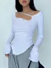 Magliette da donna Body Desire Style Camicia da donna Design Sexy Slim Irregolare Sottile Top Tees Coreano Top Moda Ool Girl