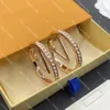 LXURY PEARL GOLD EARRISS HOOP EARRINGS 레터 디자이너 여성 선물 발렌타인 데이 보석