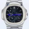 Pateksphilipes Watches 5712A Men's Watch Sports Elegant Series Watch Diameter 40mm Steel King Power Reserve Display Automatic Mechanical Watch FNYI