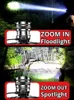 12000000 Lumens S Long Wick High Strong Strong Melector Head Torch Torch Zoom XHP70 Headlight Typec Typec Resperable Fishing Lantern 240306