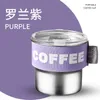 Tazze Tazza da caffè in acciaio inossidabile 304 per impiegati creativi Ragazze portatili e piccole con tè al latte
