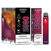 Puff 5k POCO Huge 5000 Puffs Одноразовые электронные сигареты Vape 0% 2% 5% 1,2 Ом сетчатая катушка 15 мл предварительно заполненная сетчатая катушка для капсул 950 мАч Перезаряжаемая батарея Vaper Pen