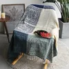 Filtar 5 färger färgglada soffa bohemiska chenille plädar filt dekorativa kast på sängen stor cobertor med tofs