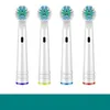 Têtes de brosse de rechange pour brosse à dents électrique, 4 pièces, pour poils sensibles