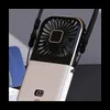 Electric Fans Mini portable outdoor handheld fan neck USB charging fan 180 folding wireless desktop fanY240320