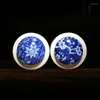 Bottiglie di stoccaggio Teiera in porcellana bianca e blu dipinta a mano Contenitore per noci di caffè sigillato in ceramica Contenitore per chicchi di caffè domestico