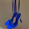 Sandálias verão salto alto gladiador mulheres peep toe designer marca sapatos tornozelo tiras formal vestido de festa