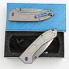 Oferta specjalna CK 748 Wysokiej jakości kieszonkową nóż D2 Kamienne pranie z kroplą punkt Blade CNC Lotnictwo aluminium Aluminium Outdoor Survival EDC z pudełkiem detalicznym