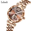 LAOBAOLI or Rose femmes montres pour dames en acier inoxydable Quartz femme horloge heure cadeau livraison directe 240305