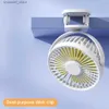 Electric Fans USB mini wind power handheld clamp fan 3-speed charging desk fan portable student cooling and ventilation fanY240320