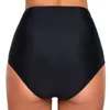 Kadın Mayo Yüksek Belli Mayo Bikini Dipleri Tankini Yüzme Şort 639896