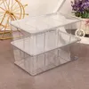 Storage Bottles Acrylic Box Household Tea Bag Candy Organizer Office Compartment Stackable Dustproof Transparent Sealed Tank