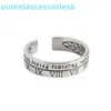 Original Designer Fashion Trend Band Rings Japan and South Korea S925 Ring Roman Numeral Sunday Girl Open Ring Student Silver