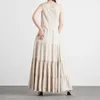 Top Sales Linen Casual Sleeveless Maxi Womens Dress of Fashion Design with Round Neck