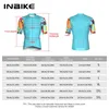 Inbike Summer Cycling Jersey Men krótki rękaw Quickdry Męskie koszule rowerowe z 3 kieszeniami Pełna odzież MTB MTB 240318