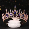 Tiaras 화려한 은색 모조 다이아레스 타이라스 크라운 헤드 밴드 신부 파티 크리스탈 대장 신부 웨딩 헤어 보석 장식품 Y240320