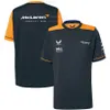 남자 티셔츠 McLaren F1 팀 톱 2024 여름 New T_Shirt 남자 야외 스포츠 짧은 슬리브 포뮬러 One Racing Cloth