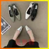 Stivali sandali sandali scarpe estate donna bassa tacchi back cinghia scarpe abiti casual argento posteriori strata zapatos mujer