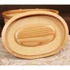 Teng Jin Nantucket Sewing Basket Purse, Containers Dual Wood Handles .cane-on-cane Weave Cane Craft Basket, Lid Basket with Handle