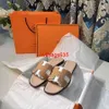 Sandales en cuir Oran Womens Slippers HB 2024 Xia Xin Family Slippers Femmes Véritage en cuir Plat Bottom Sandal Sandal Place Planchers Ayo Logo EDR9