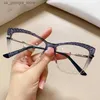 Sunglasses Sunglasses Luxury Brand Cat Eye Anti Blue Light Optical Glasses Frames Women Crystal Cut TR90 Fashion Computer Eyeglasses Y240320