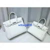 Tote Bags Himalaya Crocodile Handbag Genuine High Grade Feeling Bag with Diamond Buckle Himalayan White Leather Womens Bag Crocodile Patter have logo HB9O3I