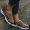 Casual Shoes 2024 For Women Leopard Print Women's Vulcanize Fashion Slip-On Light Mesh Sneakers