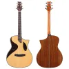 Guitar DO Hole Acoustic Guitar 41 Inch Solid Spruce Wood Top Natural 6 Strings Folk Guitar Hickory Back Cutaway High Gloss Guitarra