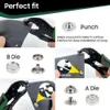 Heavy Duty Fastener Kit, Punching Function, Snap Button with Adjustable Setter, 15mm Snap Tool Includes 40 Sets Marine Snaps