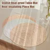 Bordmattor Beskabla placemat värmebeständiga icke-halkuppsättningar för middagar Hållbara Lätt att rengöra bordsartiklar