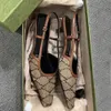 ارتداء أحذية Gu ccidesigner slingbacks عالية الكعب نساء الدانتيل الصندل حتى أحذية القطع الضحلة 7.5 سم