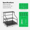 Vivosun Garden Organizer, Heavy Duty Steel Rack Stand, 최대 68 개의 긴 손잡이 도구, 차고 창고를위한 야드 도구 저장 및 바퀴가 달린 야외