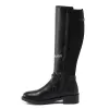 Bottes Femme Chunky Talon PU Bottes en cuir longues Bottises de genou pour les dames Automne Chaussures gothiques d'hiver Souchy Femme